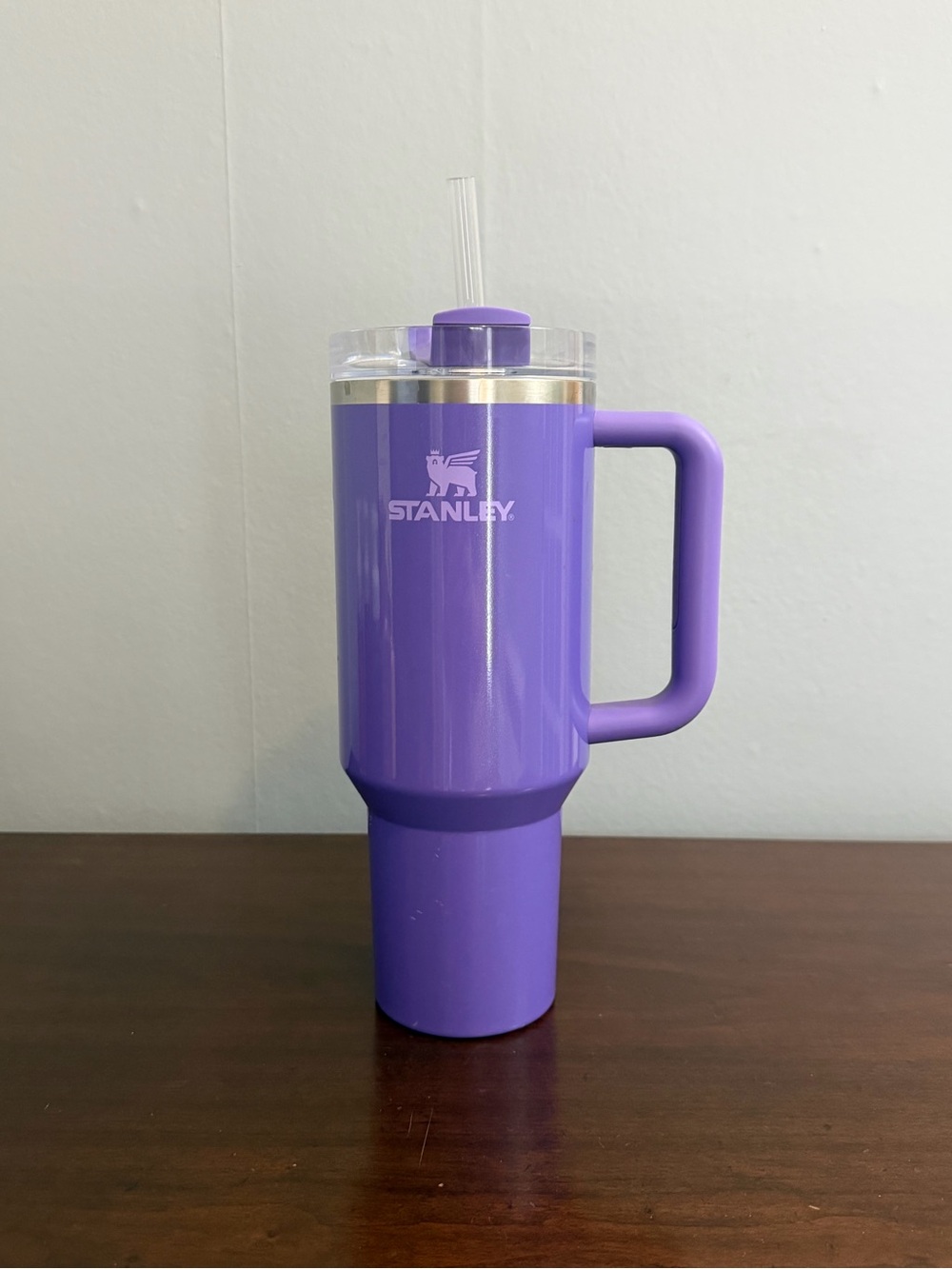 40oz Stanley Purple Insulated Tumbler with Handle and Straw